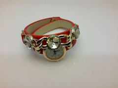 Wrap PU leder Crystal Rhinestone Wrap  horloge.