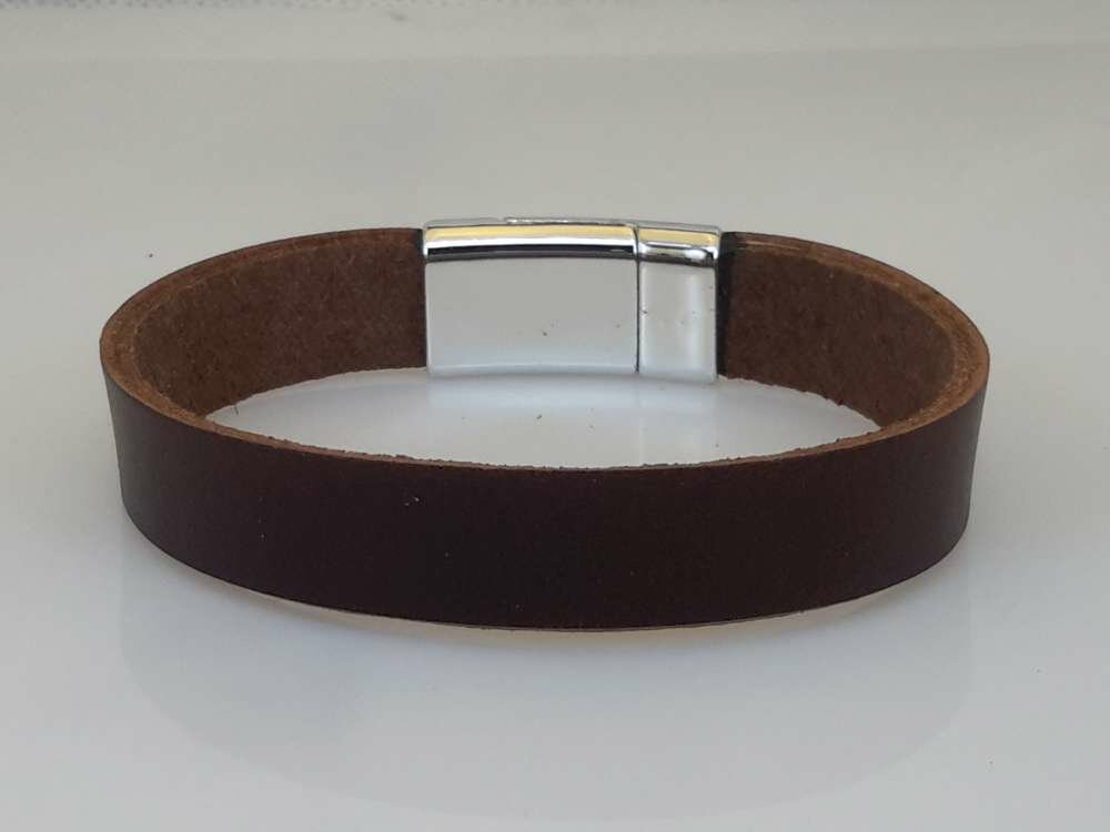 Kinderarmband aus Leder, 15,5 cm, braun &ndash; klein und glatt