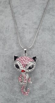 Fuchs, farbige Strass, beweglich