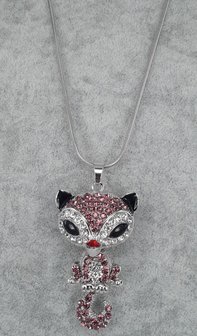 Fuchs, farbige Strass, beweglich