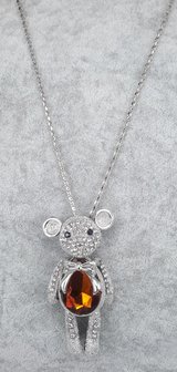 gro&szlig;er Teddyb&auml;r, K&ouml;rper farbiger facette glass, schwarz Facette augen, strass