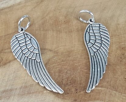 Hanger, Angel Wing, zilverkleur.