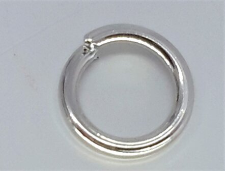 RVS Open ringetje, 7 mm, extra sterk, zilverkleurig, per 100