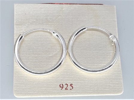 Oorringen &Oslash; 12 mm, 925 zilver