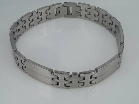 Edelstaal schakelarmband, -ǂ&equiv;ǂ-