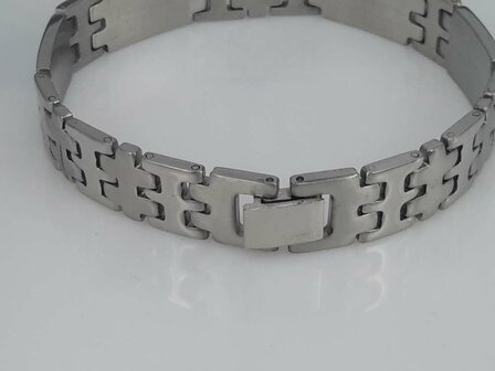 Edelstaal schakelarmband, -ǂ&equiv;ǂ-