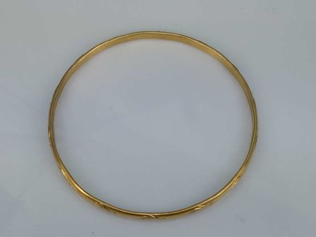 Edelstahl gold farbe blatt motive Slave Armband.