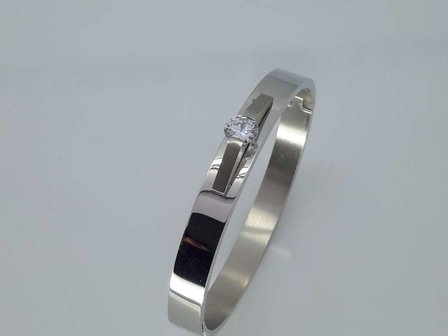 Slaven Armband, diamandkristal, ovaal edelstaal