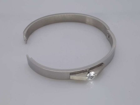 Slaven Armband, diamandkristal, ovaal edelstaal