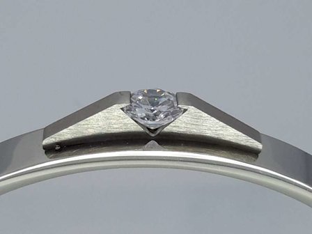 Sklavenarmband, diamantkristall, oval edelstahl
