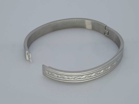 Slaven-klik-Armband, slangmotief, edelstaal