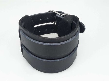 Breite Lederg&uuml;rtel Armband, Schnalle, braun oder schwarz