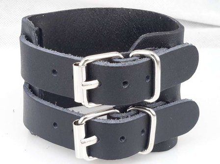 Breite Lederg&uuml;rtel Armband, Schnalle, braun oder schwarz