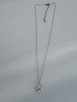 schakelketting, appel, zirkonia, edelstaal