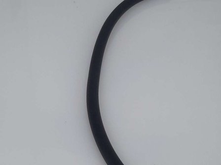 Rond leren ketting, edelstaal tube kruis