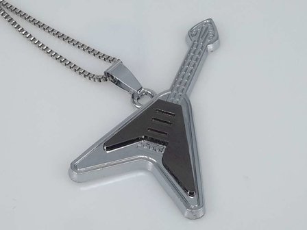 Edelstaal hanger, Flying V Gitaar