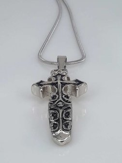 Edelstahl Anh&auml;nger, Gotik, Kreuz