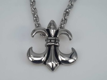 Edelstahl Anh&auml;nger, Fleur de lis (Lilie Zeichen)