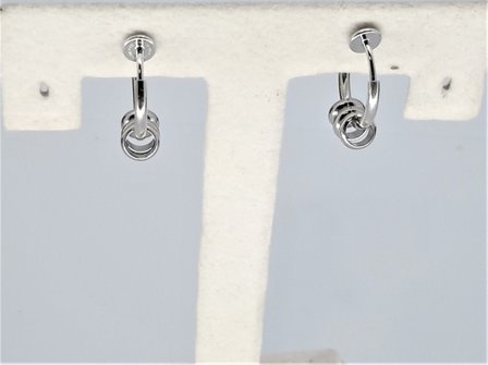 Ohrringemit Federverschluss, &Oslash; 30 mm, 3 decoringe, Edelstahl
