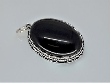 Onyx, Edelstein Oval h&auml;nger