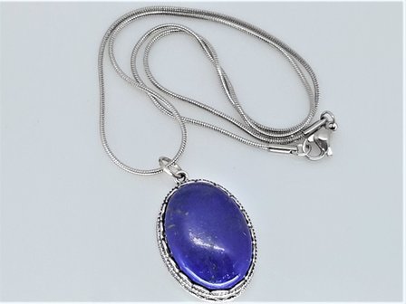 Anh&auml;nger, Lapislazuli Oval, quarz edelstein