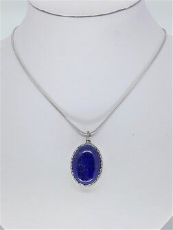 Anh&auml;nger, Lapislazuli Oval, quarz edelstein