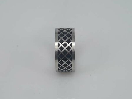 Edelstahl Ringe breit, schwarze diamand, box 36st