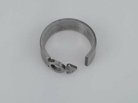 Open edelstaal ringen, mannelijk symbool, doos 36 st