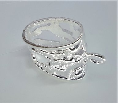 Schal Ringe Aluminium, Schmetterling, Silberfarbe