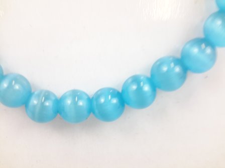 Armband katze-auge, blau, 23 Perle