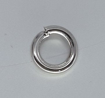 Edelstahl Offener Ring, &Oslash; 8, silberfarben, pro 100