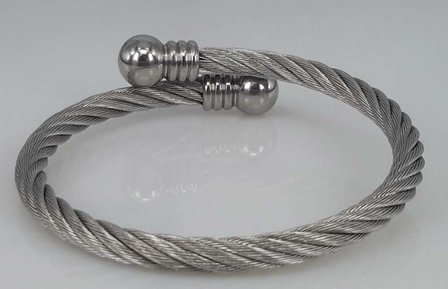 Edelstahl Damenarmband, flexibles Kabel.