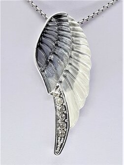 Hanger, Vleugel, grijstinten, zirkonia&#039;s, R-Design