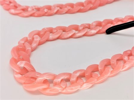 Trendy in fashion accessoires brillenkoord/ketting modieus Roze kleur.