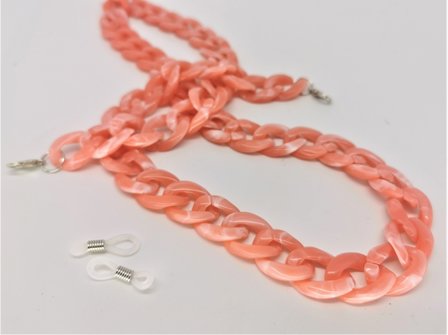 Trendy in fashion accessoires brillenkoord/ketting modieus Roze kleur.