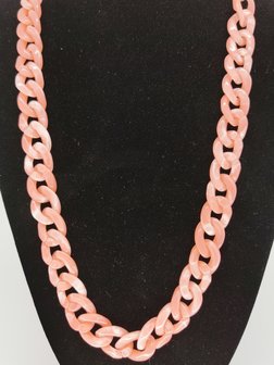 Trendy in fashion accessoires brillenkoord/ketting modieus Roze kleur.