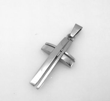 Stilvolles, elegantes, Kreuz aus Edelstahl 316L.