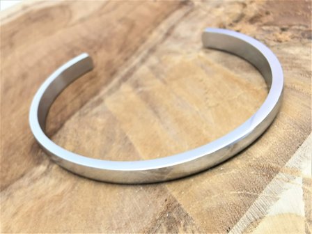 Bangle Armband, glatt 5,5mm, Edelstahl