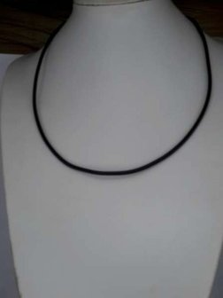 PU leren ketting, rond, zwart