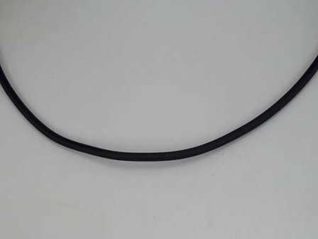 PU leren ketting, rond, zwart