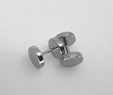 Studs-oorbellen-&Oslash; 8 - 10 -12 mm edelstaal -cool-als fake plugs.