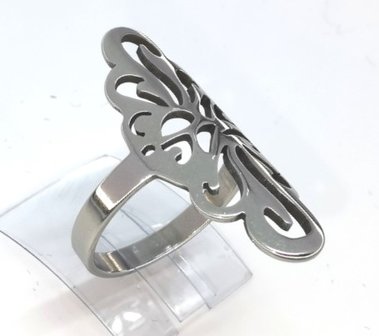 Edelstahl Ringe Silberring mit ausgeschnittener Figur box 36 st