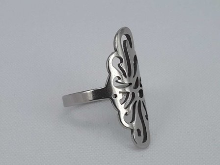 Edelstahl Ringe Silberring mit ausgeschnittener Figur box 36 st