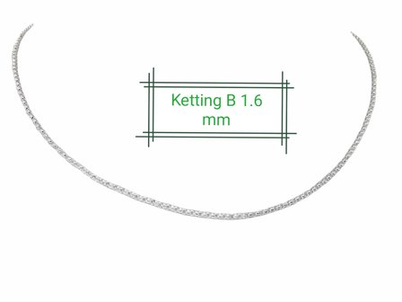 5 meter Verzilverd bolletjes ketting &Oslash; 2.35 mm om eigen creaties sieraden te maken