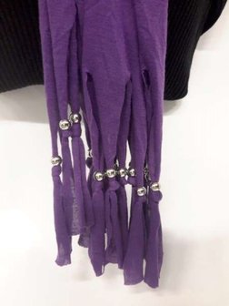 Sjaal met ovale kettingschakels, paars, bruin
