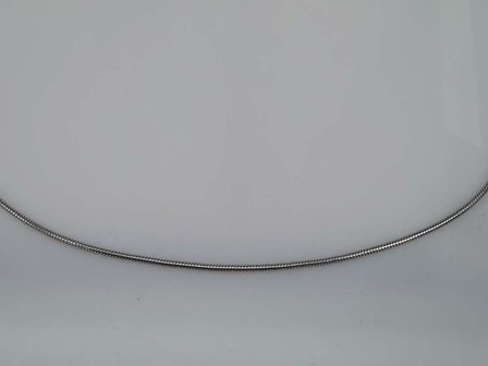 Edelstaal Ronde slangenketting, L 80 cm