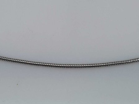 Edelstaal Ronde slangenketting, L 80 cm