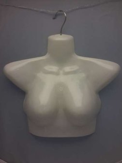 Torso/buste, kunstof, wit