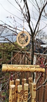 Handgemacht - Japanisch - Bambus - Windspiel - Anh&auml;nger mit - Zen - Klang.