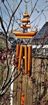 Handgemaakte &ndash; Japanse - bamboe - windgong - hanger met - Zen - geluid.